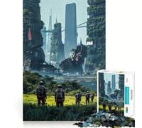 Puzzle de 1000 pièces sur Le thème de l'exploration d'une Ville Post-apocalyptique pour Adultes Jeu de logique et de détente Bords Lisses Cadeau saisonnier (50x75cm)