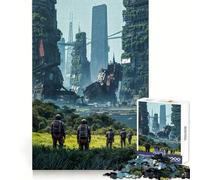 Puzzle de 1000 pièces sur Le thème de l'exploration d'une Ville Post-apocalyptique pour Adultes Jeu de logique et de détente Bords Lisses Cadeau saisonnier (50x75cm)