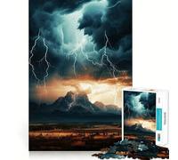 Puzzle de 1000 pièces sur Le thème de l'orage en Montagne, idéal pour Les Adolescents, pour renforcer Leur mémoire, se détendre à la Maison, Bords Nets, Cadeau précieux (38x26cm)