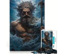 Puzzle de 1000 pièces sur Le thème de Poséidon et de la mythologie Grecque, idéal pour Les Adolescents Jeu de logique et de Train, Anti-Stress, découpe Lisse, Cadeau mémorable (38x26cm)