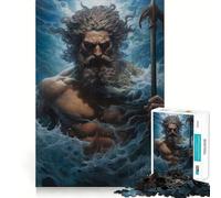 Puzzle de 1000 pièces sur Le thème de Poséidon, inspiré de la mythologie Grecque, pour Adultes Jeu de logique et de détente Bords Lisses Idée Cadeau (38x52cm)