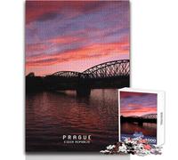 Puzzle de 1000 pièces sur Le thème de Prague, Jeu éducatif pour Adolescents, pour Un Anniversaire (Taille 50x75cm).