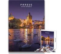 Puzzle de 1000 pièces sur Le thème de Prague, Jeu éducatif pour Adolescents, pour Un Anniversaire (Taille 50x75cm).
