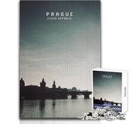 Puzzle de 1000 pièces sur Le thème de Prague, Jeu éducatif pour Adolescents, pour Un Anniversaire (Taille 50x75cm).