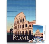 Puzzle de 1000 pièces sur Le thème de Rome, Italie, idéal pour Les Adolescents Jeu éducatif et Stimulant pour la Concentration Idée Cadeau Originale et touchante Dimensions:38x26cm