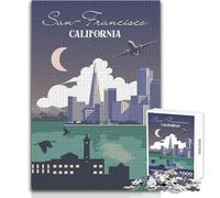 Puzzle de 1000 pièces sur Le thème de San Francisco pour Adolescents:Un Jeu éducatif et cognitif Amusant et Original, idéal comme Cadeau Dimensions:50x75 cm