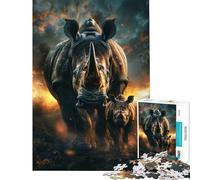 Puzzle de 1000 pièces sur Le thème des Animaux et des familles Jeu éducatif défi Cadeau d'anniversaire Analyse et logique (38x26cm)