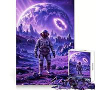 Puzzle de 1000 pièces sur Le thème des astronautes,des extraterrestres et du Ciel Violet,idéal pour Les Adolescents développe la mémoire,apaise et Offre des Moments de détente Bords Nets