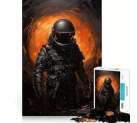 Puzzle de 1000 pièces sur Le thème des astronautes,Style Acrylique,découpe précise,Casse-tête Artistique,Cadeau Amusant pour Les Loisirs,décoration Murale de Noël (38x26cm)