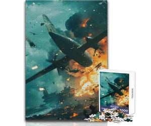 Puzzle de 1000 pièces sur Le thème des attaques aériennes en Temps de Guerre, pour Adultes Activité ludique et Interactive d'apprentissage Cadeau mémorable et réconfortant Dimensions 38x26cm