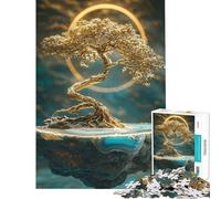 Puzzle de 1000 pièces sur Le thème des bonsaïs dorés activités ludiques à la Maison améliore la mémoire et Convient aux Personnes de 14 Ans et Plus (50 x 75 cm)