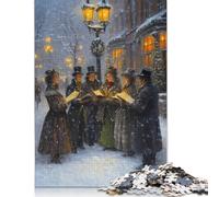 Puzzle de 1000 pièces sur Le thème des chanteurs de Noël victoriens - Puzzle créatif et Difficile - Jeu Stimulant pour Adolescents et familles - 1000 pièces (75 x 50 cm)