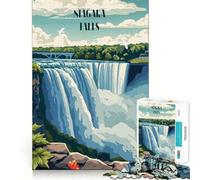 Puzzle de 1000 pièces sur Le thème des Chutes du Niagara pour Adultes Un Jeu d'entraînement cérébral Anti-Stress, idéal pour Les fêtes (38x52cm)
