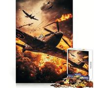 Puzzle de 1000 pièces sur Le thème des Combats aériens de la Seconde Guerre Mondiale pour Adultes Stimulation Cognitive, détente et Casse-tête Un Cadeau de Noël Chic et Original (50x75cm)