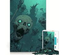 Puzzle de 1000 pièces sur Le thème des créatures Marines mortes-vivantes Jeu de mémorisation mentale de Haute précision,activité Manuelle Interactive et stimulante pour la Maison (50x75cm)