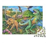 Puzzle de 1000 pièces sur Le thème des Dinosaures préhistoriques, représentant Le Monde de la Jungle. Jeu éducatif pour Adultes, décoration intérieure, défi de Haut Niveau, Anniversaire, 70 x 50 cm.