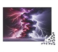 Puzzle de 1000 pièces sur Le thème des éclairs Violets, idéal pour Adultes et Enfants. Activité Amusante pour Les Jours de Pluie. 38 x 26 cm.