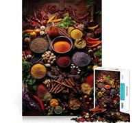Puzzle de 1000 pièces sur Le thème des épices, de la Nourriture et de la Cuisine, idéal pour Les Adolescents Cadeau saisonnier Relaxant et Amusant 38x52cm