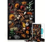 Puzzle de 1000 pièces sur Le thème des épices, de la Nourriture et de la Cuisine, pour Adolescents Un Jeu de logique Amusant et précis, Un Cadeau élégant 38x26cm