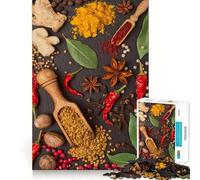 Puzzle de 1000 pièces sur Le thème des épices, de la Nourriture et de la Cuisine pour Adultes Stimule la mémoire, détend l'esprit, Bords précis Liste de souhaits du Père Noël 38x52cm