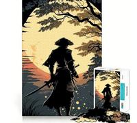 Puzzle de 1000 pièces sur Le thème des Guerriers samouraïs Japonais pour Adultes Jeu Amusant et ressourçant Assemblage sûr et Solide Activité familiale idéale pour Les soirées (50x75cm)