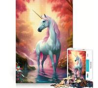 Puzzle de 1000 pièces sur Le thème des Licornes et des paysages fantastiques Jeu de réflexion et d'adresse Assemblage Stable,pièces Qui ne bougent Pas Un Passe-Temps agréable pour Les Longs Week-Ends