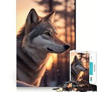 Puzzle de 1000 pièces sur Le thème des Loups pour Adultes Jeu Stimulant et créatif,découpe Laser pour Un Assemblage Parfait,activité ludique en Famille (38x26cm)