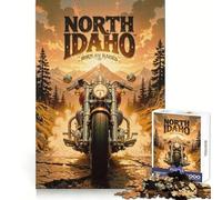 Puzzle de 1000 pièces sur Le thème des Motos du Nord de l'Idaho pour Adultes, Jeu de réflexion et de Concentration, Loisirs à Domicile, pour Les vœux du Père Noël (38x52cm)