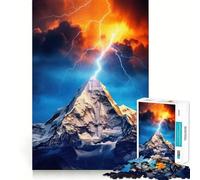 Puzzle de 1000 pièces sur Le thème des orages de Montagne pour Adolescents Jeu de réflexion et de Loisirs Cadeau de qualité supérieure (38x26cm)