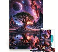 Puzzle de 1000 pièces sur Le thème des paysages fantastiques de l'espace, pour Adultes et Adolescents, Jeu d'adresse et de détente, pour Les fêtes (38x52cm)