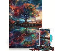 Puzzle de 1000 pièces sur Le thème des paysages fantastiques de l'espace pour Adultes, Jeu de logique mentale, Moment de détente, découpe Ferme, Cadeau de Noël (38x26cm)
