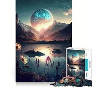 Puzzle de 1000 pièces sur Le thème des paysages fantastiques de l'espace, pour Adultes, Jeu intellectuel, détente et Calme, découpe précise, pour Les vœux du Père Noël (38x52cm)