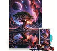 Puzzle de 1000 pièces sur Le thème des paysages fantastiques de l'espace, pour Adultes, Jeu intellectuel, détente et Calme, découpe précise, pour Les vœux du Père Noël (38x26cm)