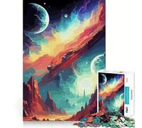 Puzzle de 1000 pièces sur Le thème des paysages fantastiques de l'espace pour Adultes Stimule la mémoire Divertissement Occasionnel Bords Nets Cadeau Classique (50x75cm)