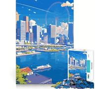 Puzzle de 1000 pièces sur Le thème des paysages urbains fantastiques d'anime activité ludique et stimulante pour renforcer Les Liens familiaux,avec des pièces Parfaitement emboîtables et sans espaces
