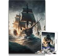 Puzzle de 1000 pièces sur Le thème des Pirates, Jeu de rôle et d'éveil, Cadeau éducatif idéal pour Un Anniversaire Dimensions:38x52cm.