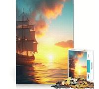 Puzzle de 1000 pièces sur Le thème des Pirates, Paysage Marin, pour Adolescents, Jeu de réflexion et de Calme, qualité supérieure, Cadeau de Noël (38x26cm)