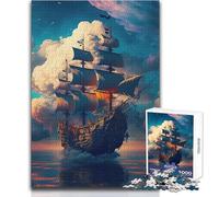 Puzzle de 1000 pièces sur Le thème des Pirates, pour Adultes et Adolescents Jeu de réflexion et de créativité Idée Cadeau Originale et mémorable Dimensions:38x52cm