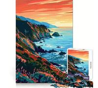 Puzzle de 1000 pièces sur Le thème des plages de Californie (États-Unis),idéal pour Les Adolescents Développe la réflexion,ludique et Facile à Vivre Bords Nets (38x26cm)