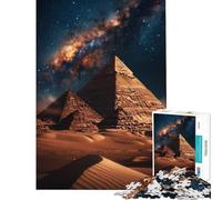 Puzzle de 1000 pièces sur Le thème des Pyramides égyptiennes idéal pour Les Adolescents et Les Adultes Puzzle Anti-Stress décoration Parfaite et activités ludiques à la Maison (Dimensions 38x26cm)