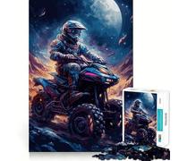 Puzzle de 1000 pièces sur Le thème des quads et des astronautes, idéal pour Les Adolescents Jeu de logique et de réflexion, Doux et Relaxant, découpe précise, Cadeau précieux (38x26cm)
