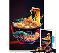 Puzzle de 1000 pièces sur Le thème des Ramen Japonais, Motif néon, pour Adolescents Un Jeu de réflexion Relaxant et raffiné (38x52cm)