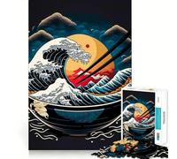 Puzzle de 1000 pièces sur Le thème des Ramen Japonais néon, idéal pour Les Adolescents Jeu de logique mentale Silencieux et précis Découpe Ferme pour Les fêtes de Fin d'année (38x26cm)