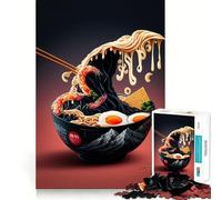 Puzzle de 1000 pièces sur Le thème des Ramen Japonais néon, idéal pour Les Adolescents Renforce la mémoire, détente et Amusement Bords Lisses Liste de souhaits du Père Noël (38x26cm)