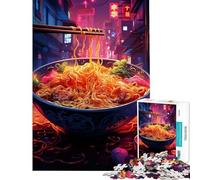 Puzzle de 1000 pièces sur Le thème des Ramen Japonais néon Un défi éducatif pour Apprendre et se Lancer soi-même à partir de 14 Ans (38x52cm)