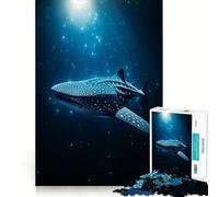 Puzzle de 1000 pièces sur Le thème des Requins-Baleines et de l'eau,idéal pour Les Adolescents Jeu de Concentration mentale,découpe de précision,Bords Lisses,Cadeau Parfait pour Les fêtes (50x75cm)