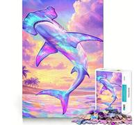 Puzzle de 1000 pièces sur Le thème des Requins et des Animaux de la Plage, idéal pour Les Adolescents Jeu cognitif, Plaisir Lent, Bords de qualité supérieure, Cadeau du Père Noël 38x52cm