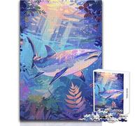 Puzzle de 1000 pièces sur Le thème des Requins sous-Marins, idéal pour Les Adolescents Jeu ludique et éducatif, Cadeau Unique pour Les fêtes Dimensions:38x52cm