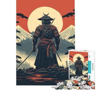 Puzzle de 1000 pièces sur Le thème des samouraïs Jeu Familial Japonais éducatif et Stimulant pour Les Anniversaires favorisant l'analyse et la logique (38x52cm)