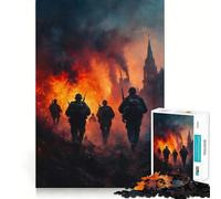 Puzzle de 1000 pièces sur Le thème des Soldats en Temps de Guerre, idéal pour Les Adolescents Jeu de logique Fine, Divertissement Facile, Bords Nets, Cadeau pour Les fêtes (38x26cm)